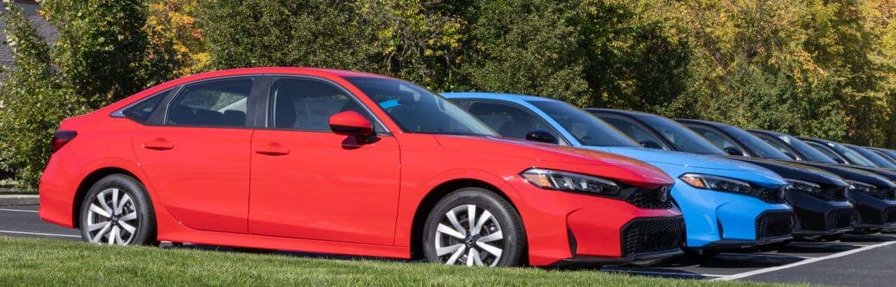 Nalley Honda Brunswick dealership exterior showcasing a wide selection of vehicles.