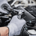 technician performing service on Honda vehicle at Nalley Honda.