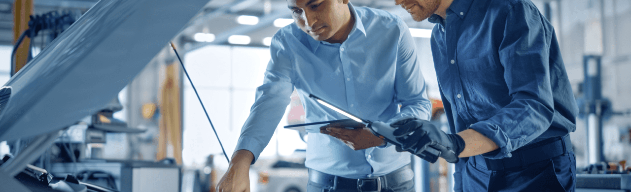 Nalley Honda technician performing an oil change in the Brunswick service bay.