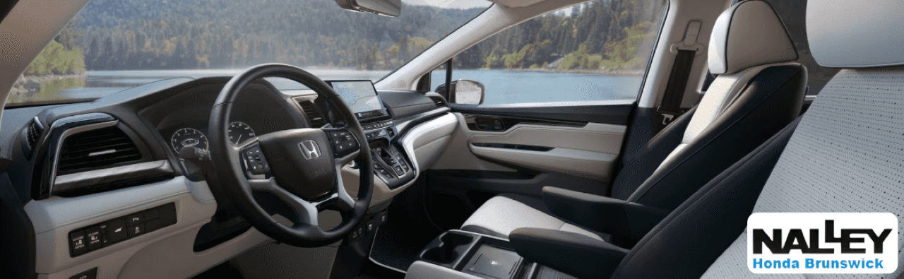 Interior of the Honda Odyssey highlighting its family-friendly seating and innovative features.