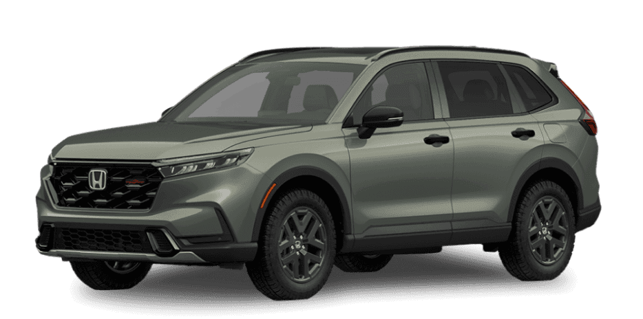 26 Honda CR-V TrailSport in Ash Green in three-quarter angle.