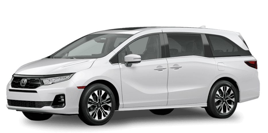 26 Honda Odyssey Elite in Platinum White in three-quarter angle.