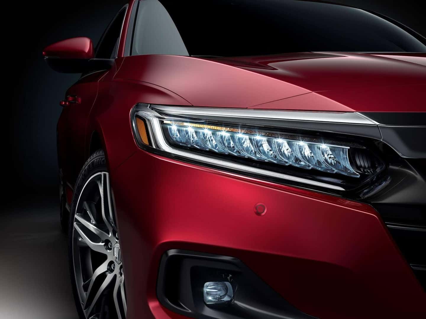 Red Honda Accord Headlight