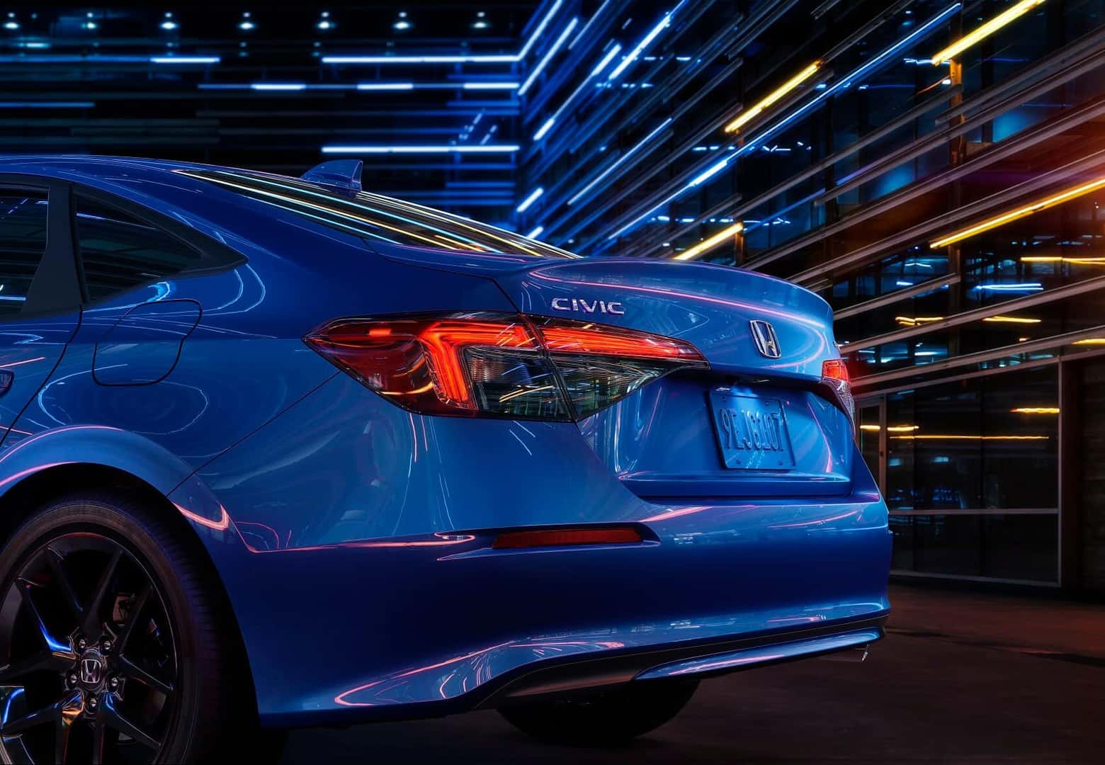 2022 Honda Civic Back Blue