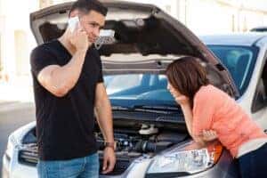 Couple with Broken-Down Car