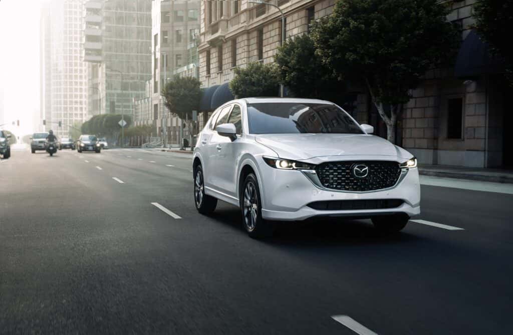 A Mazda Certified Pre-Owned model on the road