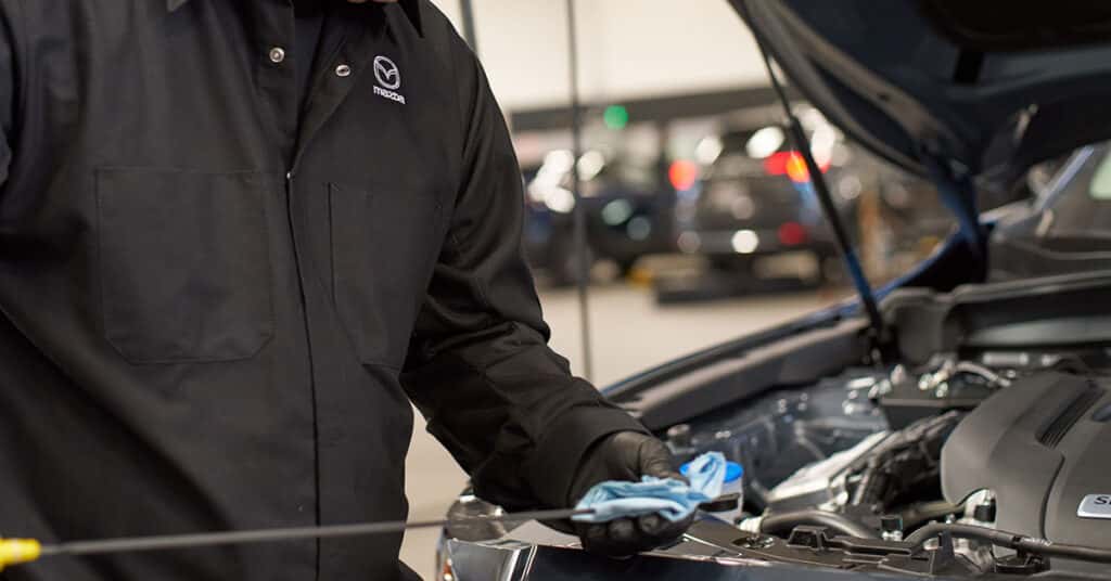 Keeping up a Mazda3 maintenance schedule with an oil change