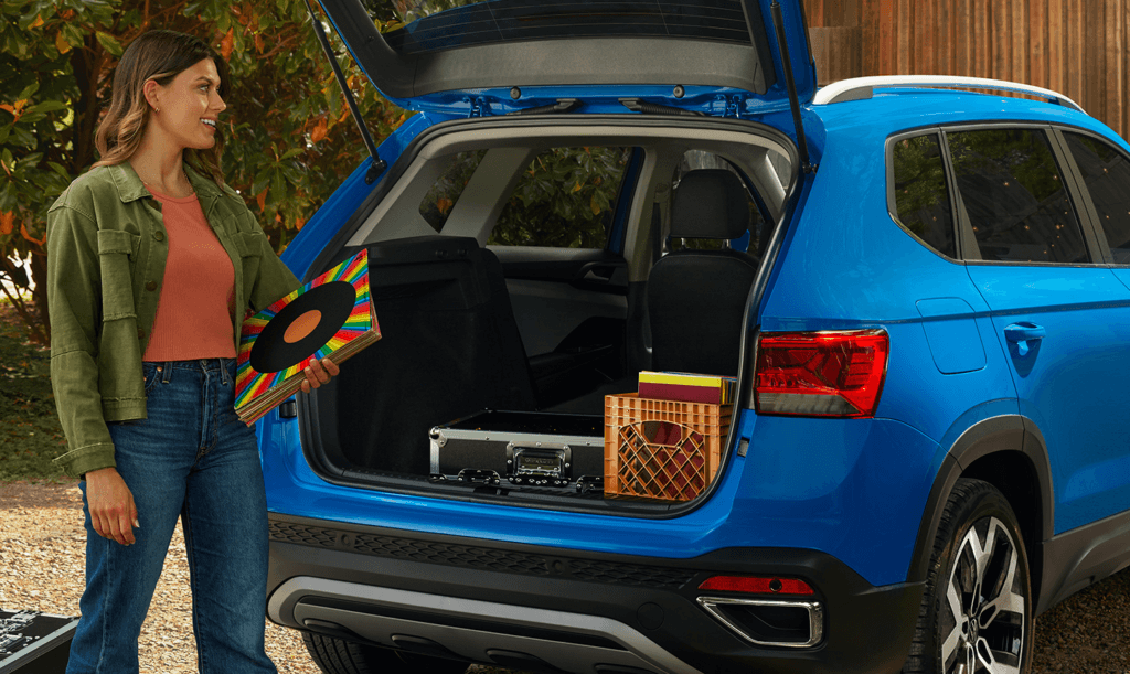 Packing cargo into a used Volkswagen Taos