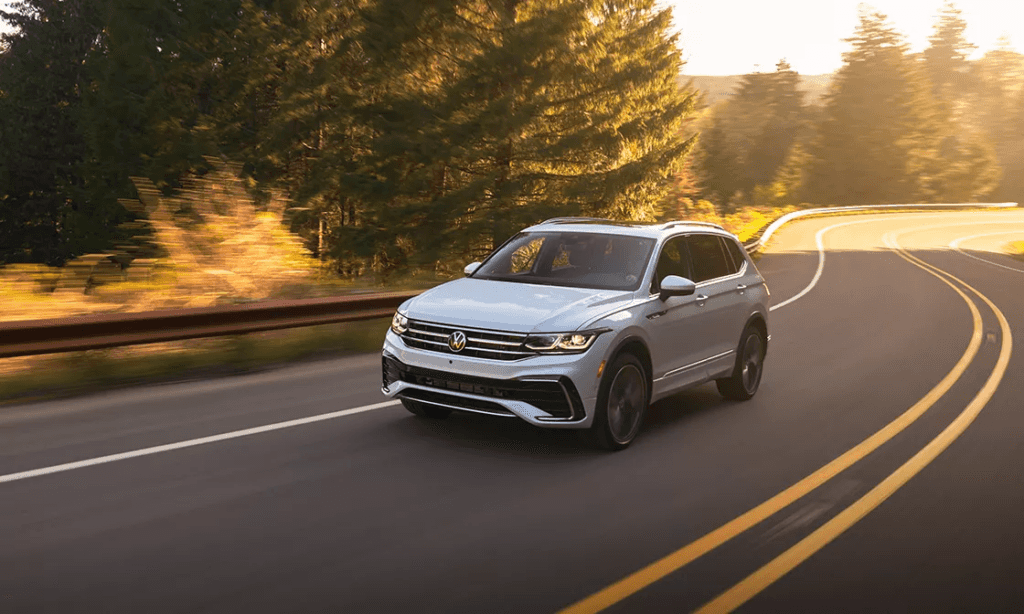 Volkswagen SUVs on the road