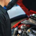Mechanic working on a Volkswagen Service Xpress appointment