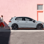 Profile of a parked used Volkswagen Golf GTI