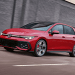 The Volkswagen Golf GTI on the road