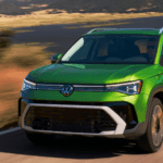 2026 Volkswagen Taos driving on the highway
