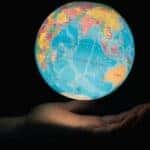 Glowing globe stock concept by Greg Rosenke