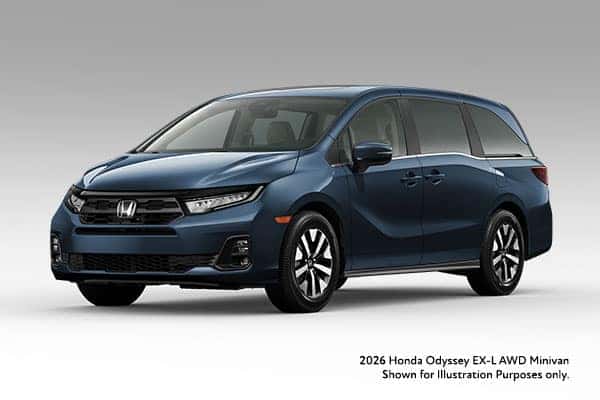 New 2026 Honda Odyssey EX-L AWD Minivan