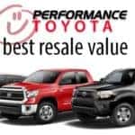 performance toyota best resale value