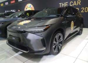 2023 toyota bZ4X at a car show