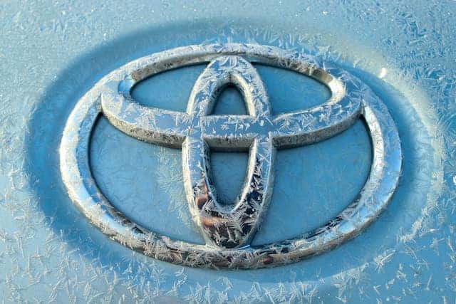 silver toyota frosted emblem