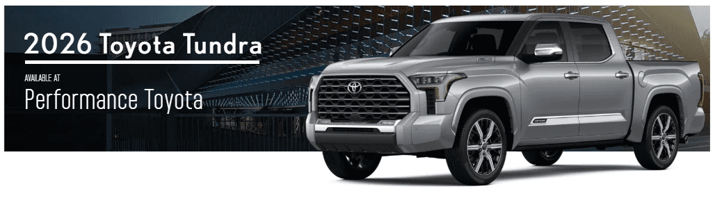2026 Toyota Tundra lineup at Performance Toyota Fairfield