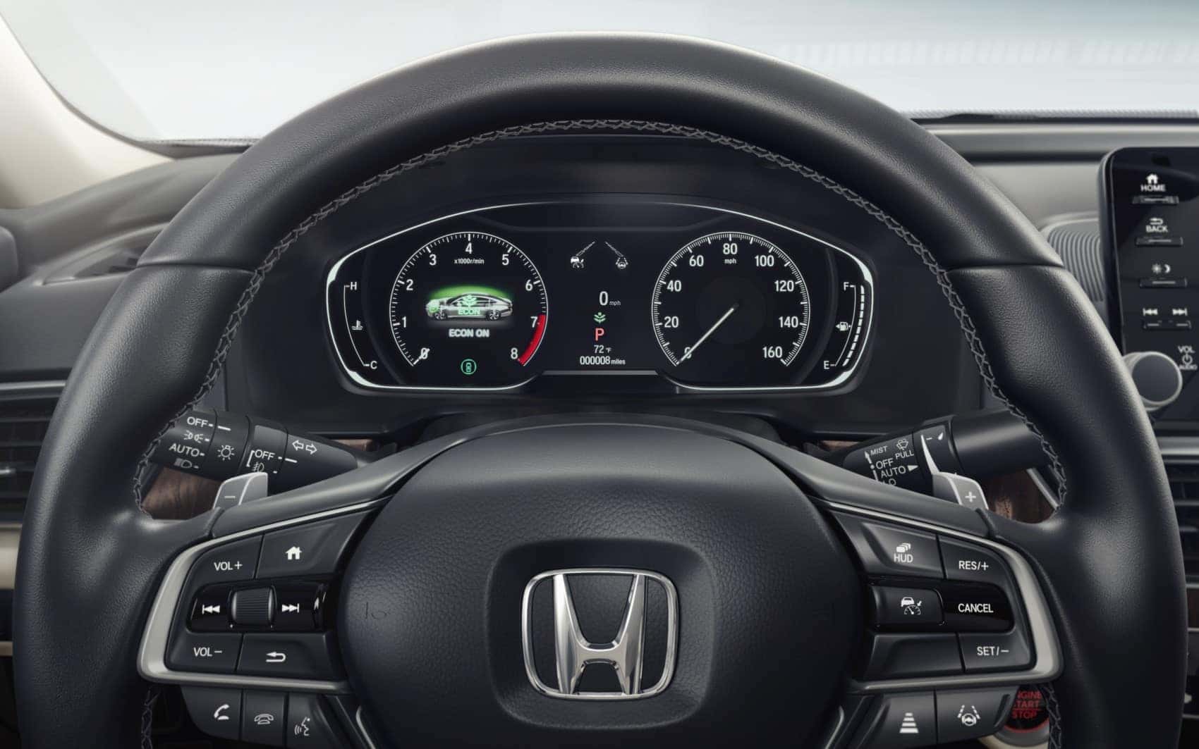 2021 Honda Accord dashboard maintenance minder steering wheel
