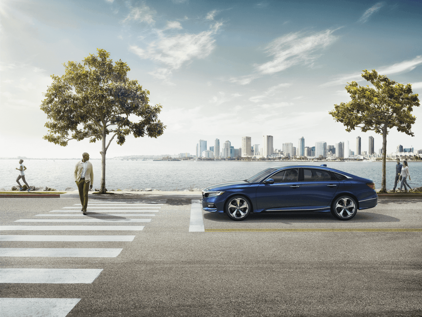 2019 Honda Accord Blue Crosswalk