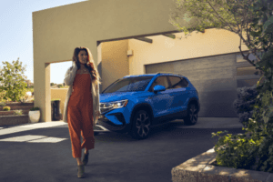 VW Taos in the driveway