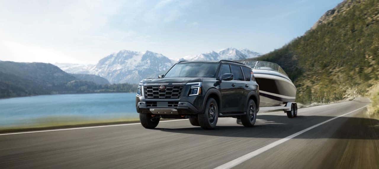 New 2026 Nissan Armada driving in Gonzales, LA