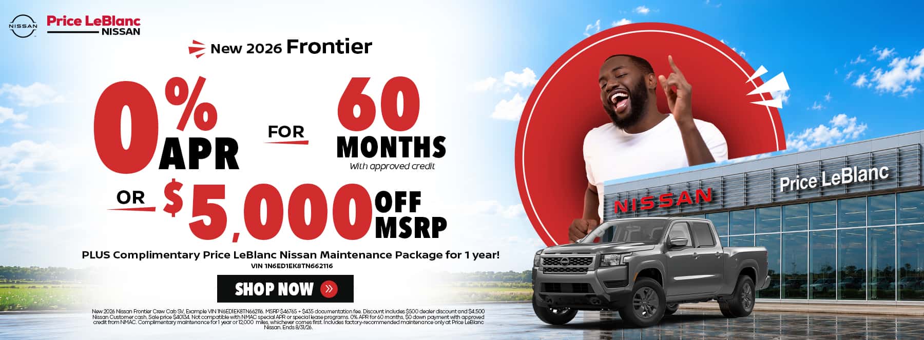 New 2026 Frontier offers near Baton Rouge, LA