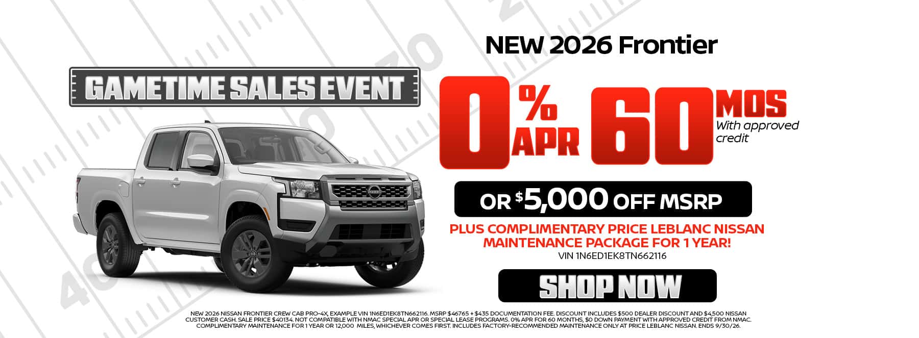 New 2026 Frontier offers near Baton Rouge, LA