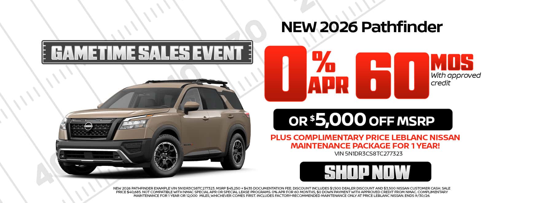 New 2026 Pathfinder offers near Denham Springs, LA
