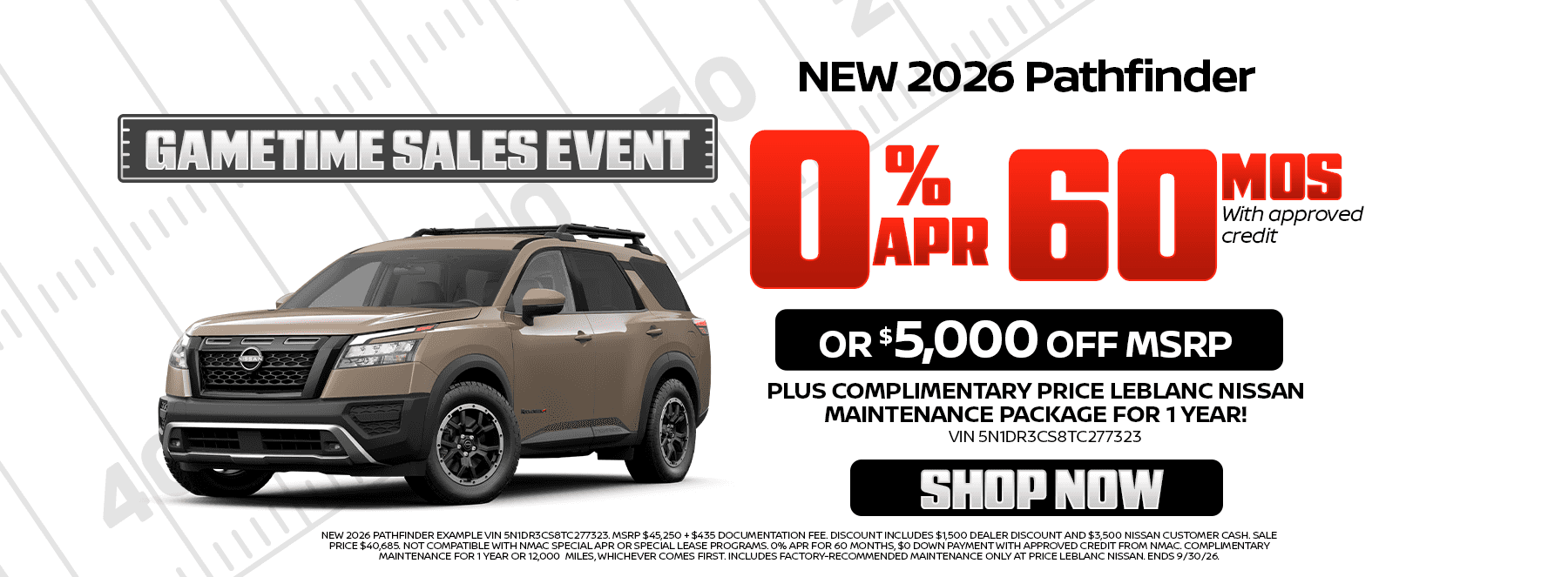 New 2026 Pathfinder offers near Denham Springs, LA