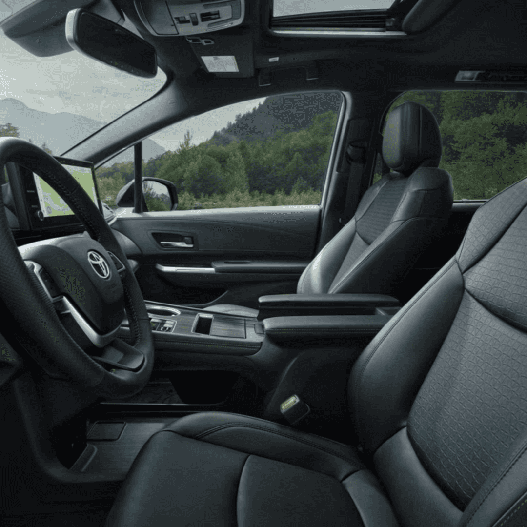 First row of the new 2025 Toyota Sienna for sale nearby Baton Rouge, Louisiana.
