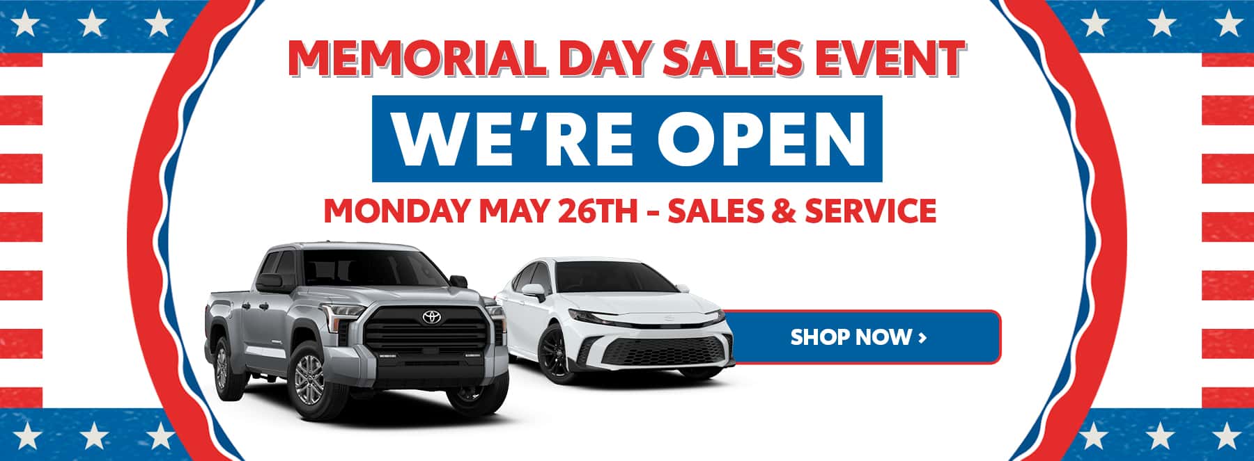 Toyota Memorial Day Sales Event