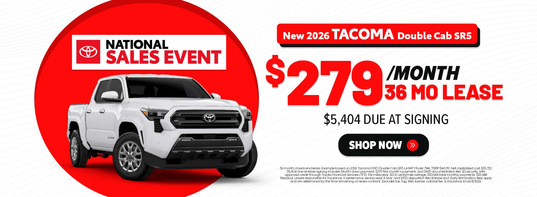 New 2026 Tacoma Deals Near Me in Baton Rouge, LA