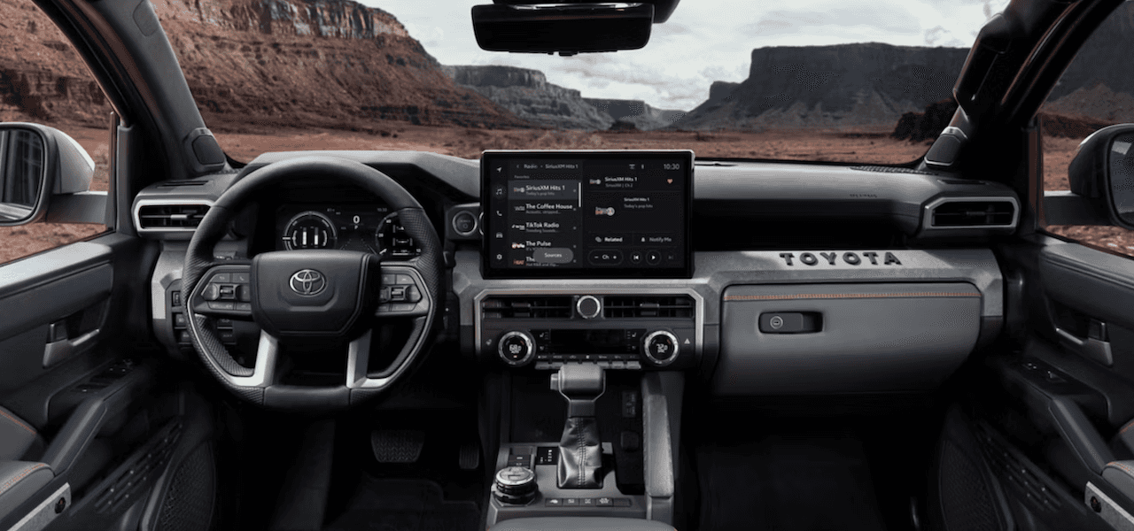 Front interior of 2026 Toyota Tacoma for sale near Prairieville, LA