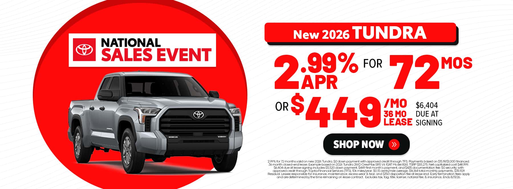 New 2026 Tundra Deals Near Me in Baton Rouge, LA