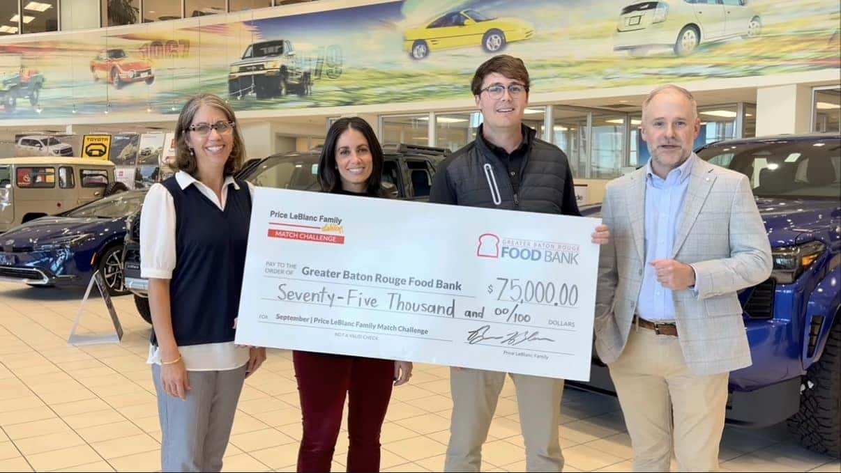 Price LeBlanc Toyota Giving to the Greater Baton Rouge, LA Food Bank