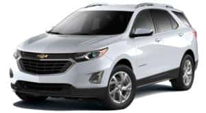 A white 2020 Chevy Equinox is facing left.