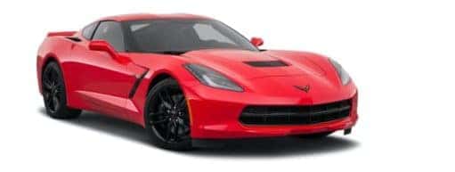 A red 2019 Chevy Corvette 1LT is angled right.