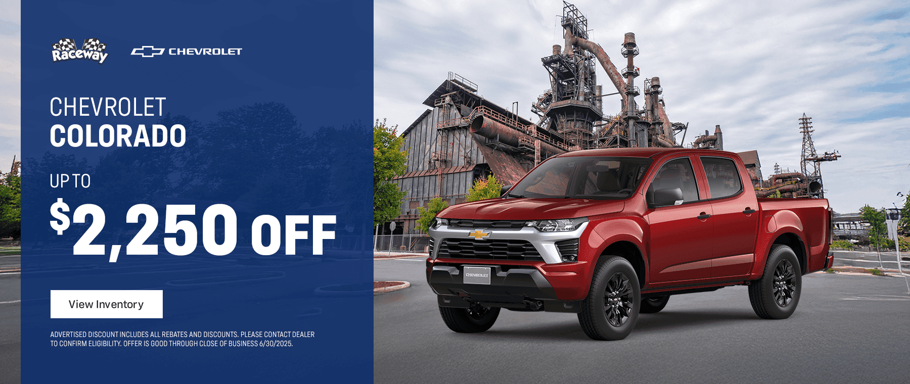 Up to $2,250 off Chevrolet Colorado's
