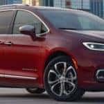 2022 Chrysler Pacifica front side view in red