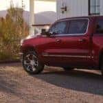 Rear View of Red 2023 RAM 1500