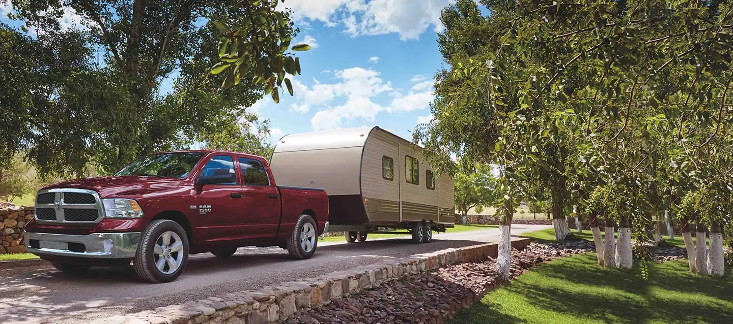2023 Ram 1500 towing a camper