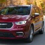 2021 Chrysler Pacifica on Road in Forest