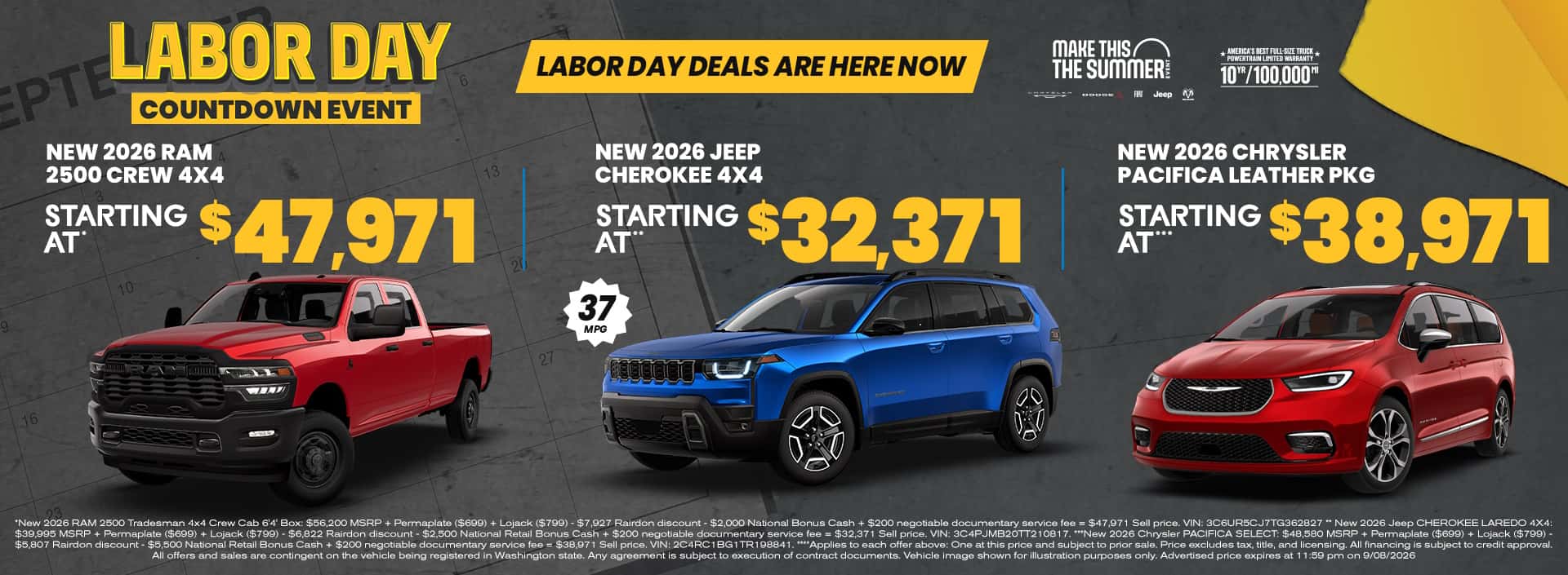 Rairdon's Labor Day Countdown Event