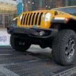 yellow jeep at camp jeep