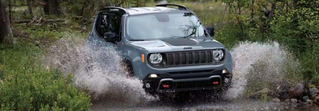 2023 Jeep Renegade Driving through River Splashing Water