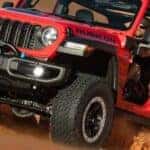 red wrangler on sand dune