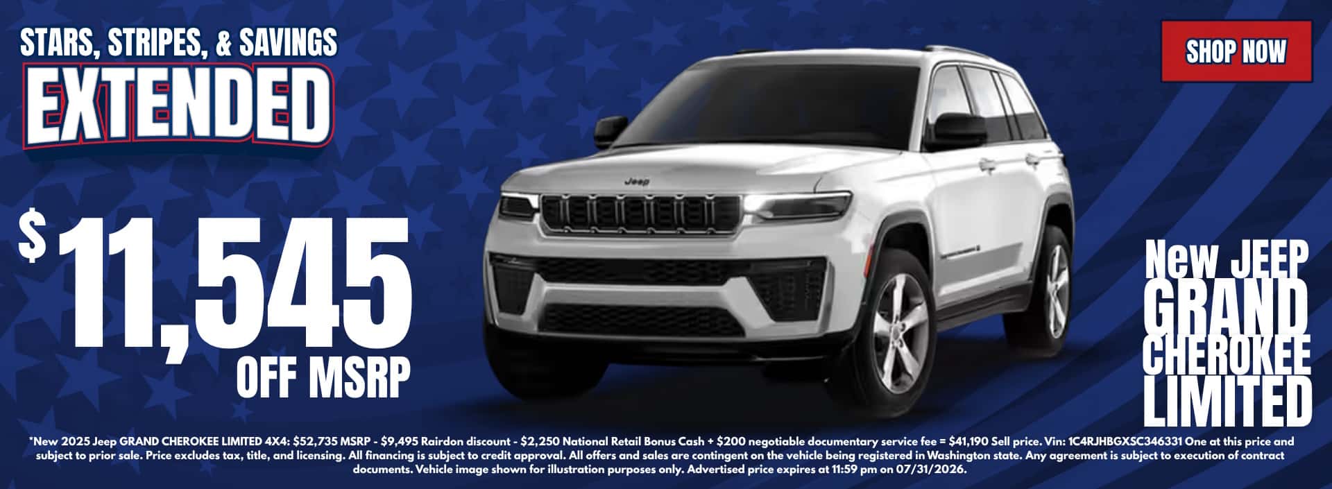 $11,545 off MSRP on New Jeep Grand Cherokee