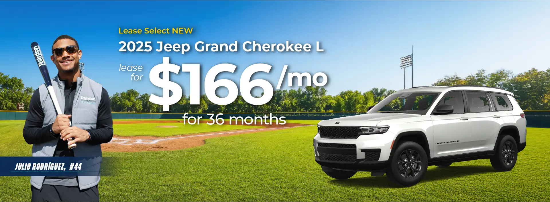 Lease Select New 2025 Jeep Grand Cherokee L for $166/mo for 36 months